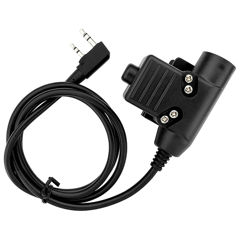 J Standard Jack Headset Adapter U94 PTT for Kenwood Mobile Phone Tactical Headset PTT Plug