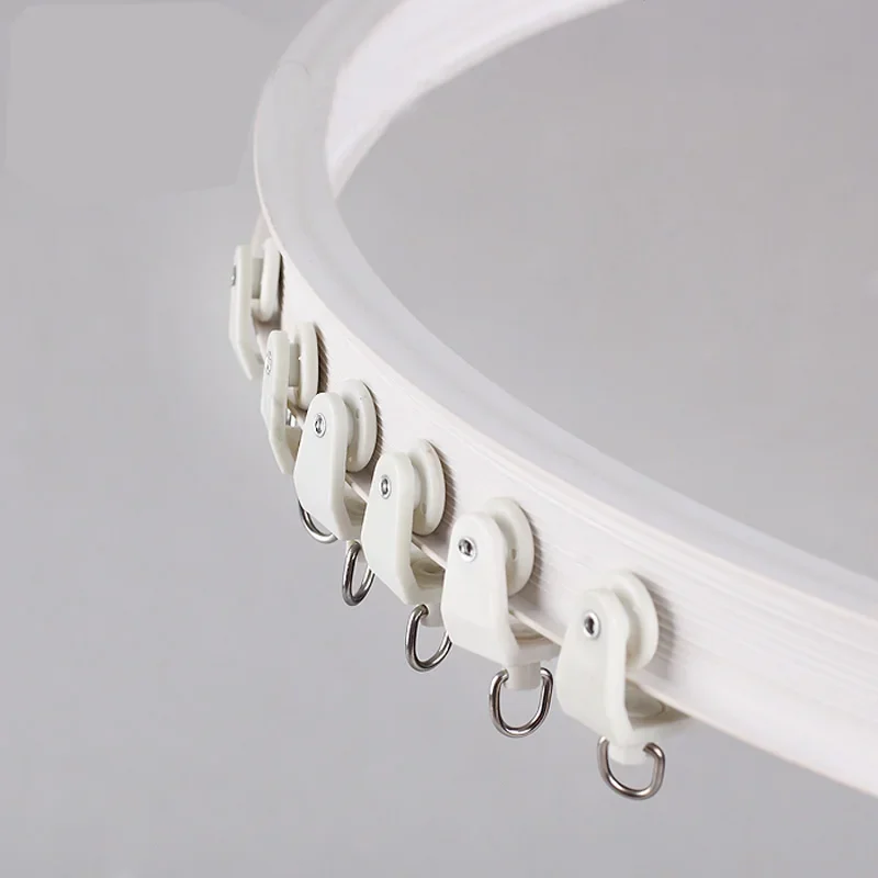 2/3/4/5M bead curtain rod Rome bar Windows and balcony curtain track Soft curved track curved rail slide rail accessories