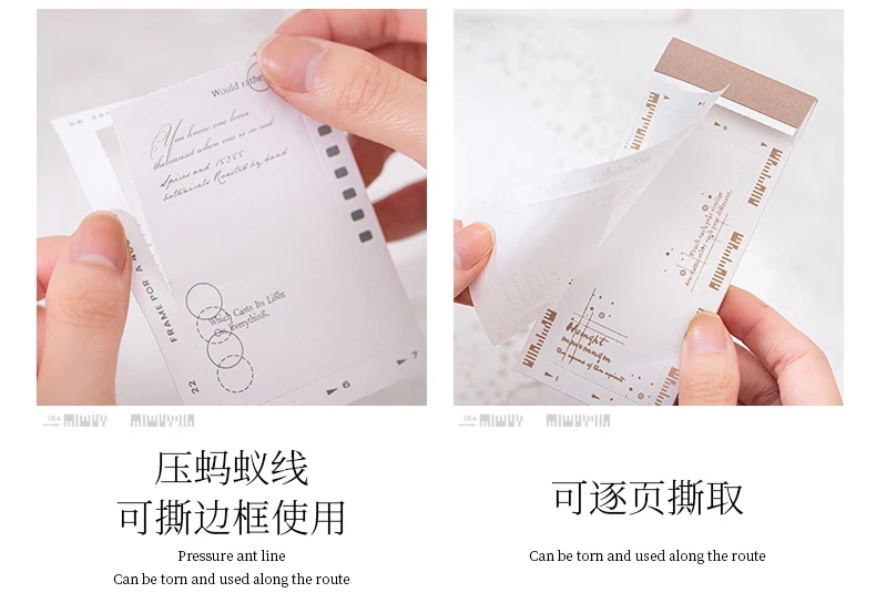 Yoofun 30 Blatt Vintage Film Grenze Material Papier Collage Kunst liefert Briefpapier Memo Pads Journal ing Scrap booking Memo – Detail 9