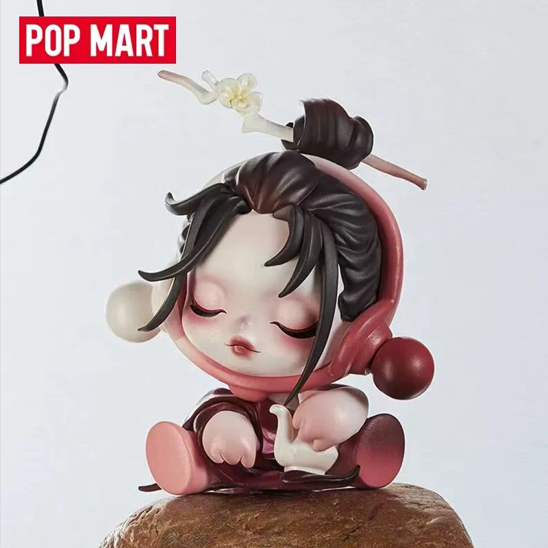  POP MART 스컬판다 잉크 매화 시리즈 블라인드 박스 귀여운 애니메이션 액션 피규어 미스터리 서프라이즈 인형 소녀 선물