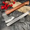 The dragon and phoenix axe head is made of pear wood, which is incredibly smooth and has a first-class ergonomic feel 1