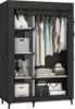 Wardrobe Portable Closet Wardrobe Clothes Storage with 6 Shelves and Hanging Rail,Non-Woven Fabric, Quick and Easy Assembly 1