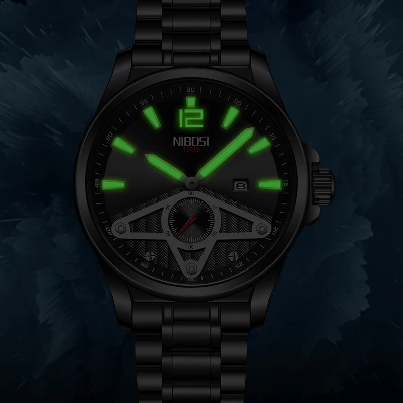 NIBOSI Fashion Mens Watches Top Brand Luxury Gold Stainless Steel Strap Waterproof Date Quartz Watch for Men Relogio Masculino