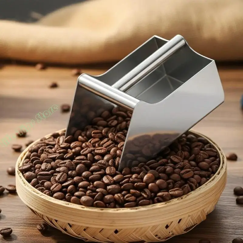 G5AB 다기능 인체 공학적 스테인레스 스틸 스쿠프 삽 건조 식품 보관을위한 간편한 클린 디자인 베이킹 용품 케이터링