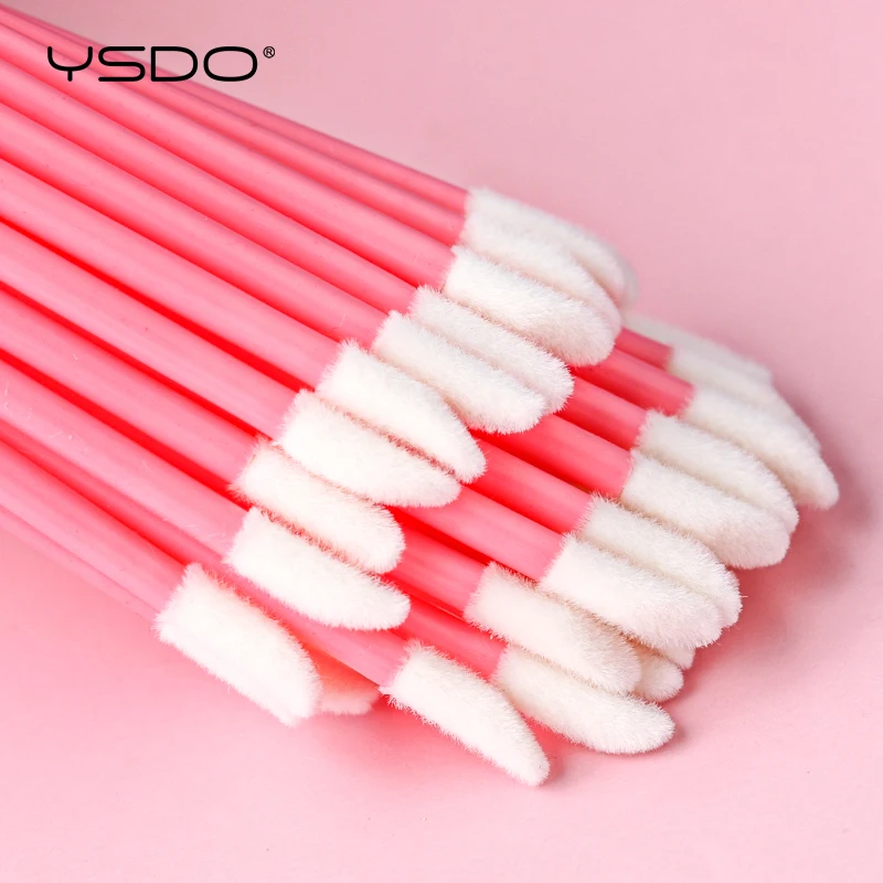 50 Pieces Disposable Lip Brushes Cosmetic Lip Brush Lipstick Lip Glossy Wands Cleaner Applicator Makeup Brush Tools