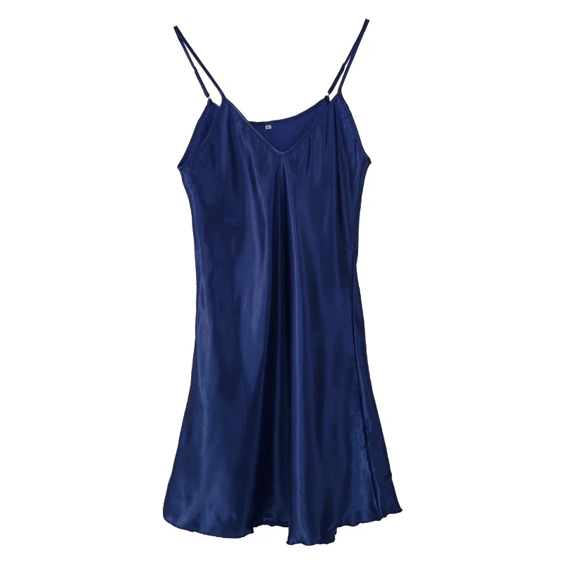 Ladies Silk Satin Night Dress Sleeveless V-neck Nightgown Nightdress Plus Size Sleepwear for Women M-2XL women nightgowns,women nightdresses,sleeping dress