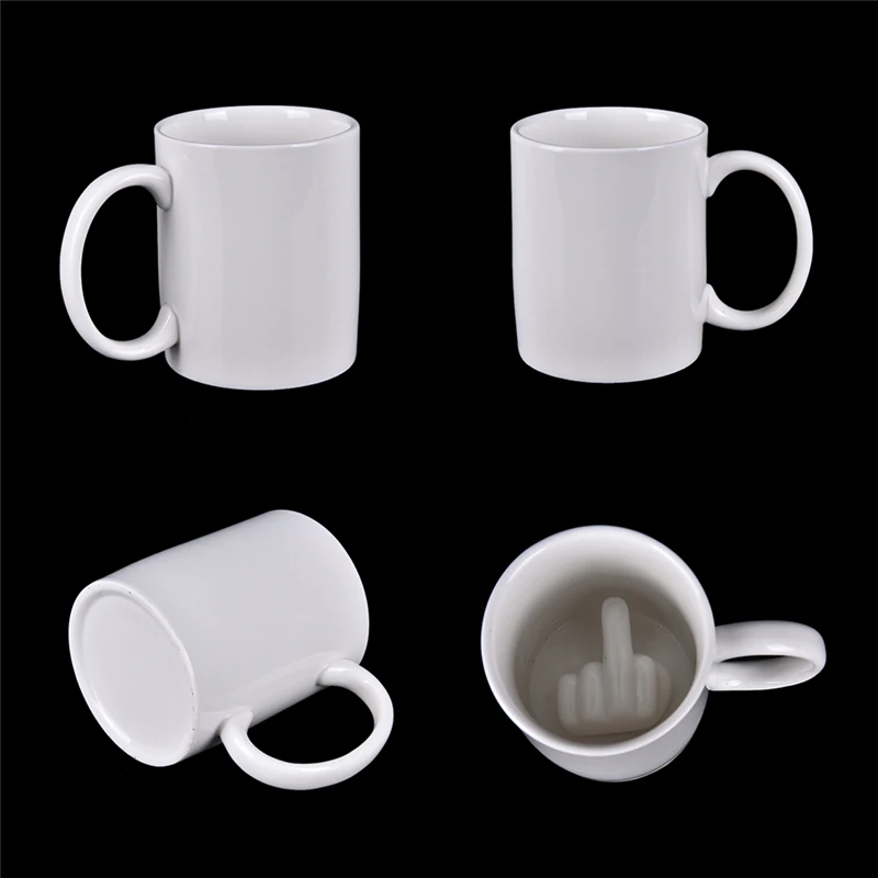 Up Yours Mug Middle Finger Mug Coffee Cup with Ceramic Material Mug Tee Fashion 11.8*7.2cm