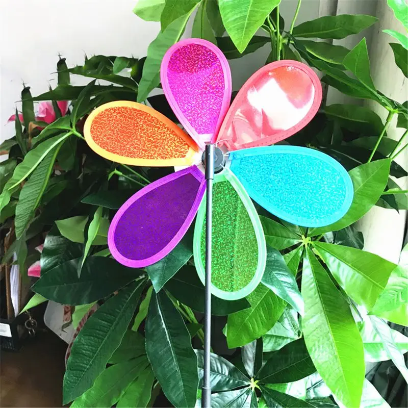 Colorful 3D Lovely Kids Toy Wind Spinner Windmill For Yard Outdoor