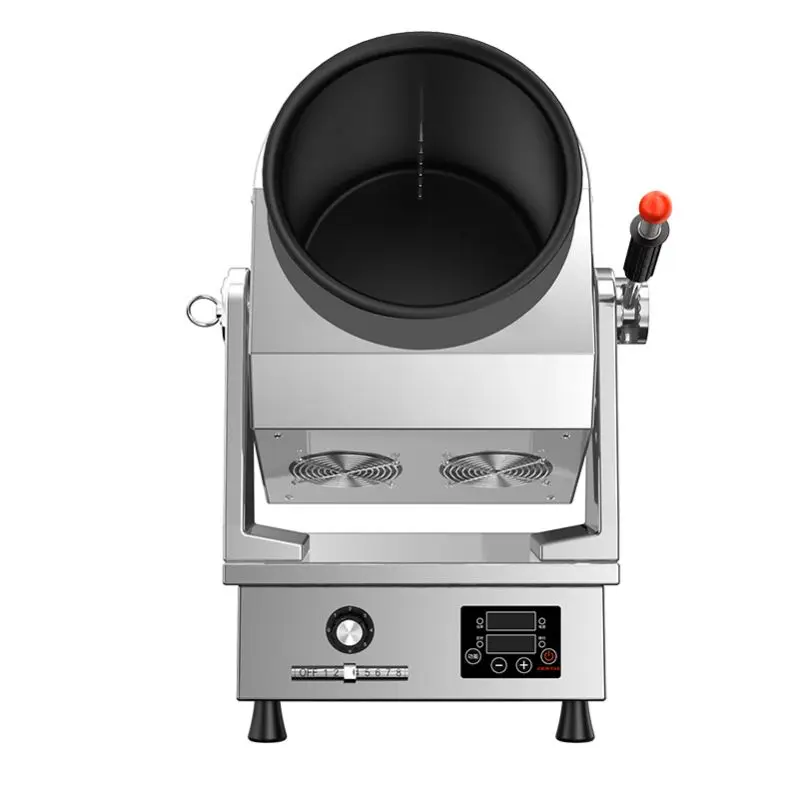 Commercial Intelligent Electric Automatic Egg Fried Rice Cooking Drum Type Stir Frying Machine induction base cooker 3
