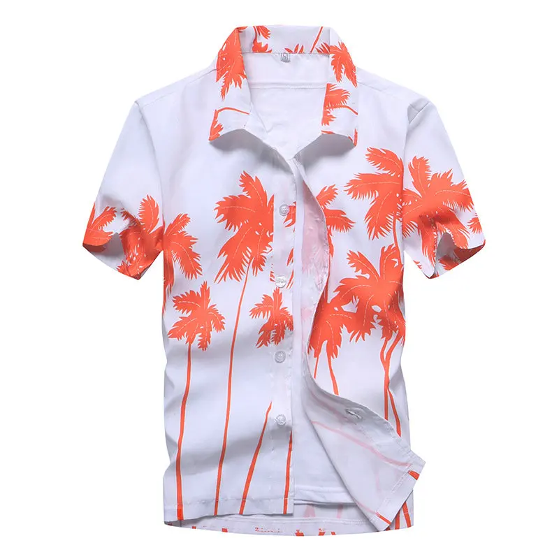 2022 Casual Floral Beach Men's Shirt Summer Short Sleeve Hawaiian Shirts For Men Plus Size Quick Dry Tee Shirt Men Clothes Camis 4