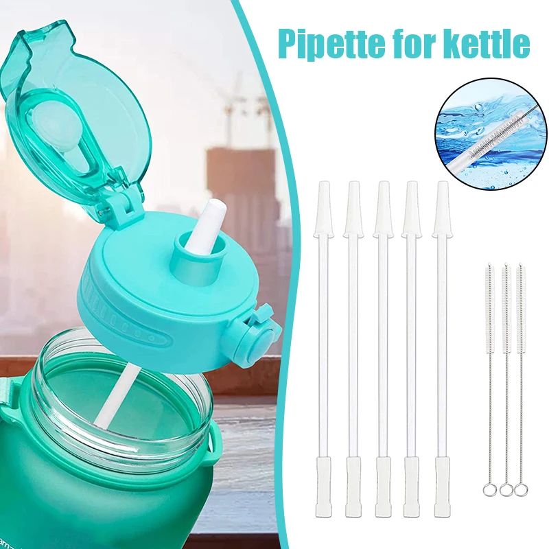 

Universal Straws For Gallon Water Bottles Trimable Adjustable Water Bottle Straws For 128 Oz/64 Oz Gallon Sports Bottle Jug
