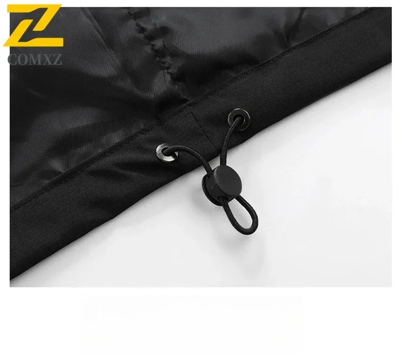 Eiao Waterproof Windproof Jacket Mens Trendy Solid Color Hooded Windbreaker Casual Outdoor Travel Hiking Work Stormcoat Jacket