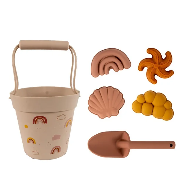 Silicone Beach Toys Kids Sand Molde Tools Set Summer Water Play Baby Funny Game Cute Animal Mold Soft Children Swimming Bath Toy 2