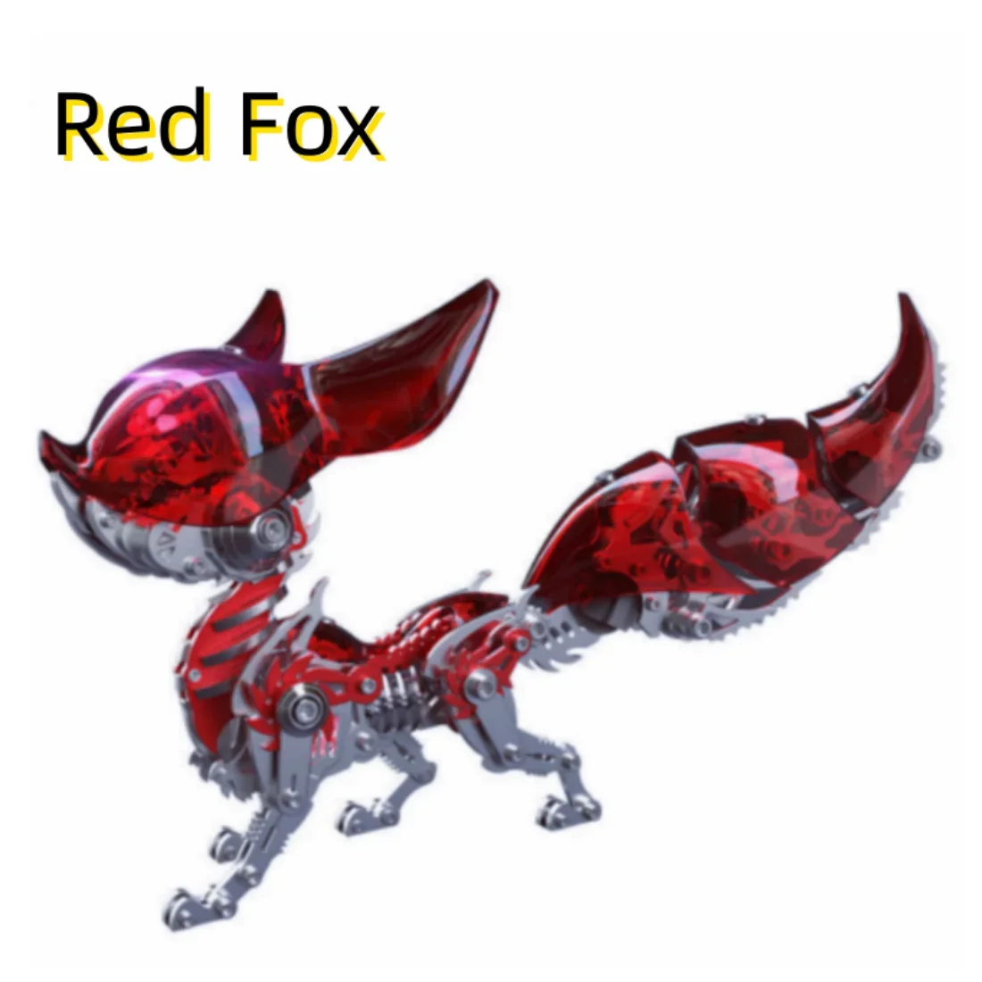 

339PCS 3D Metal Puzzles Mechanical Red Fox Hanfei Model Kits Steampunk Assembly Toys for Kids Adults Collection Gifts