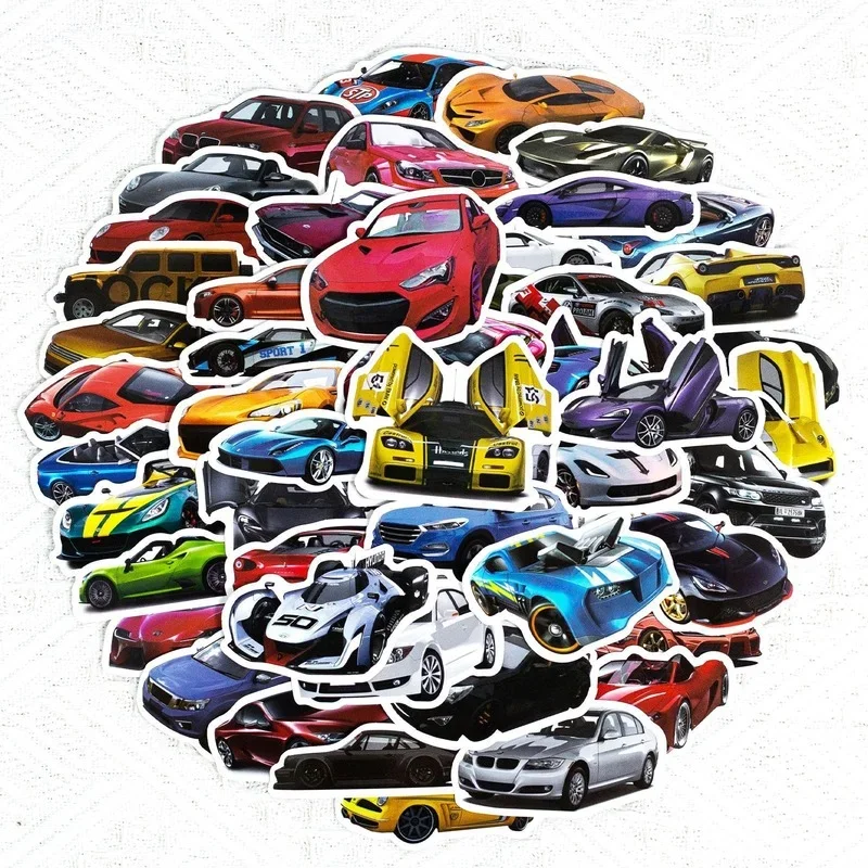 

50PCS Kawaii Stickers Retrofit Racing JDM Car Graffiti Stickers Car Motorcycle Travel Luggage Guitar Fridge Cool Sticker