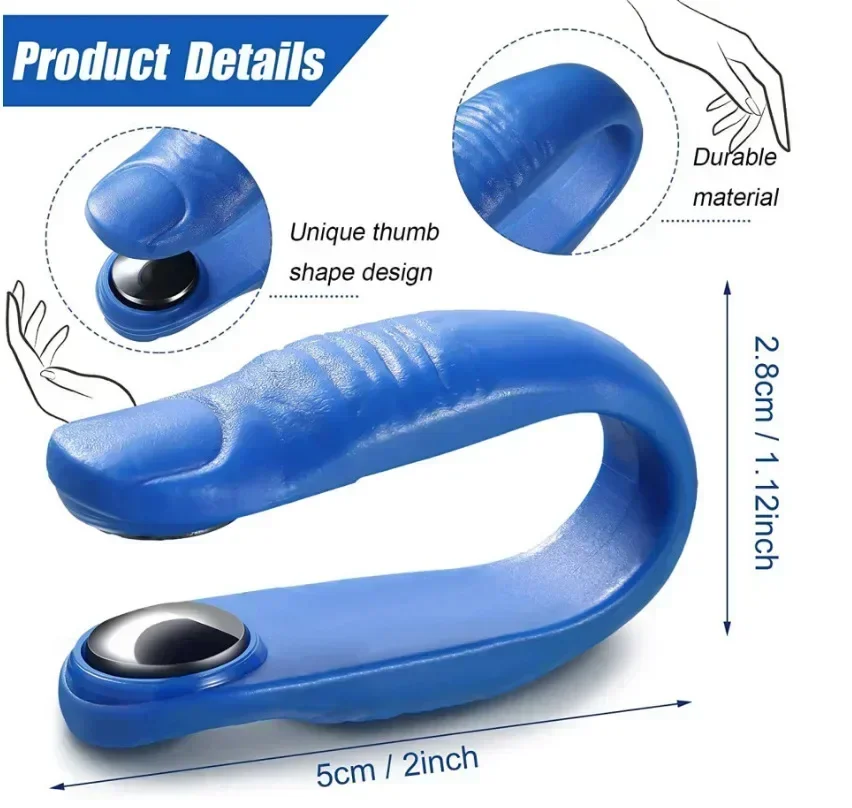 Tiger Point Thumb Clip Relieves Migraine Tension and Anxiety Hukou Acupoint Massage Clip Meridian Pressure Box Packag