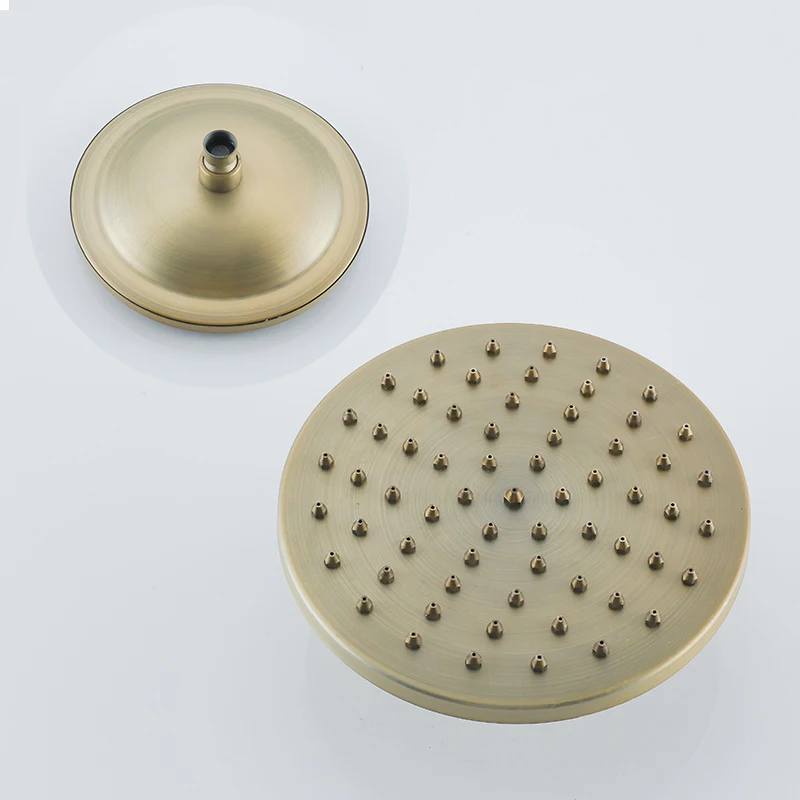 Description Picture 6 of itemAntique Brass Bathroom Shower Faucet 8 Inch Rainfall Shower Head Rotatable Tub Spout Wall Mounted Outdoor Shower System