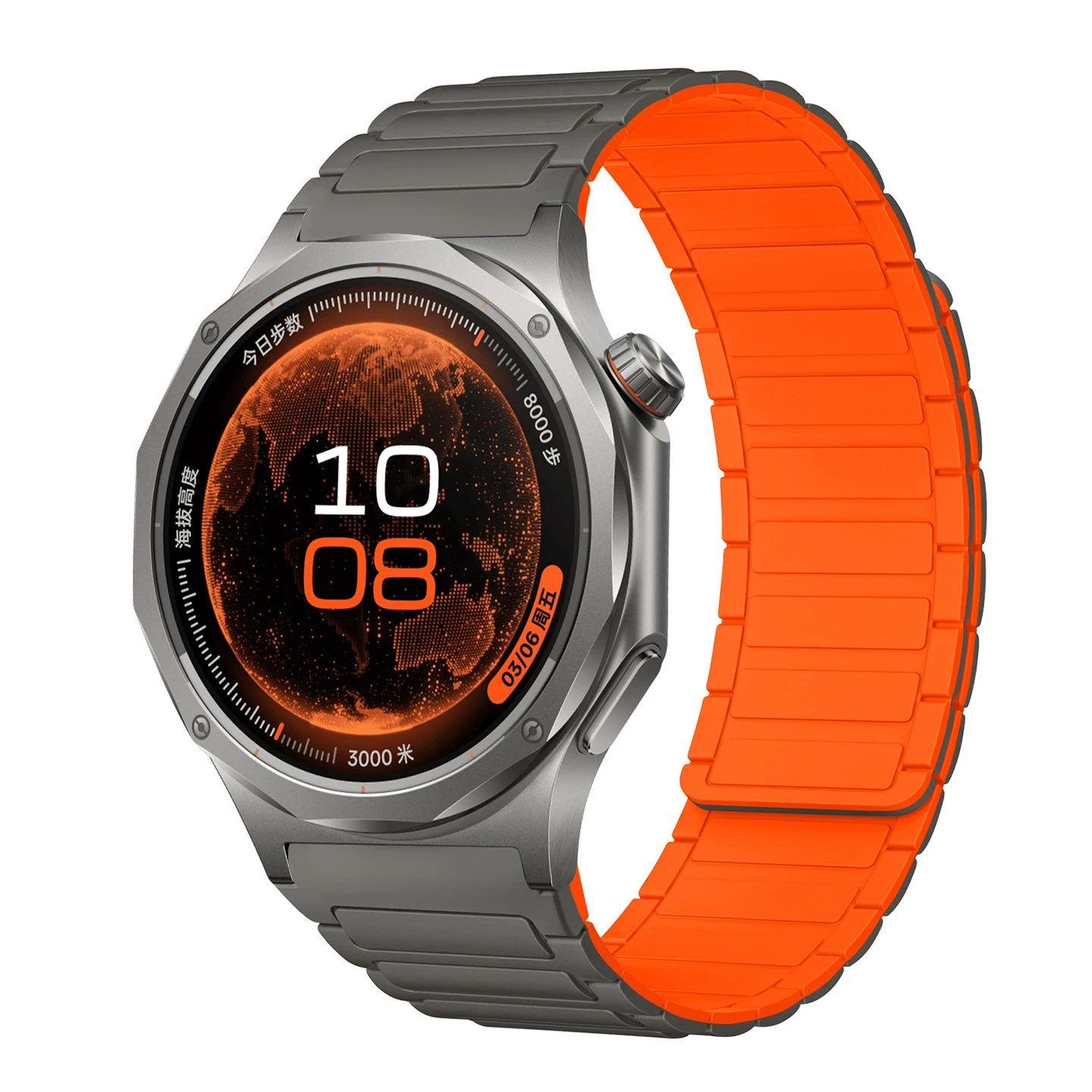 Magnetic Silicone Strap – 22mm Sport Band Bracelet