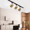 LED Gold Track light GU10 Ceiling Spotlight Industrial Track Lamp Bar Exhibition Clothing Store Light 4