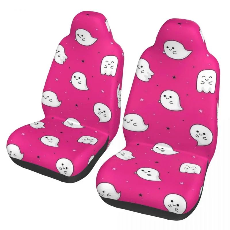 

Cute Ghosts Halloween Pink Universal Car Cover Four Seasons Ghost Covers Polyester Protector