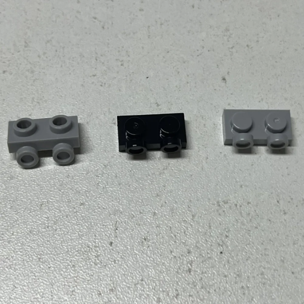 MOC 10PCS 3023 특수 플레이트 1x2 두 포인트 빌딩 블록 가져 오기 키트 스티어링 브래킷 보드 벽돌 입자 장난감 어린이 선물