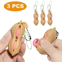 

Antistress Figet Stress Popper Toy Infinite Peanut Edamame Toys Peas Beans Keychain Pops It Fidget Squishy Decompression Toys