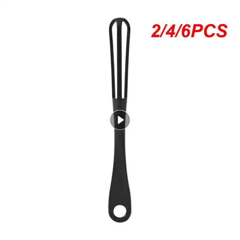 2/4/6PCS Handheld Egg Beaters Handle Hanging Hole Circular Design Opp Bag Egg Mixing Tools Mini Beater Labor-saving