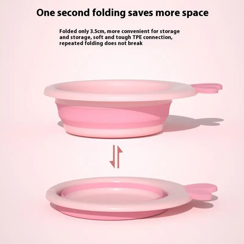 Plastic Folding Basins Portable Wash Folding Laundry Tub Adult Baby Bath Basin Bathroom Kitchen Accessories Cartoon Wash Basin