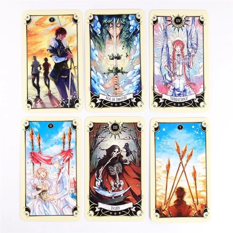 Mystical Manga Tarot Cards Deck Oracle English Visions Divination Edition Borad Playing Games 3
