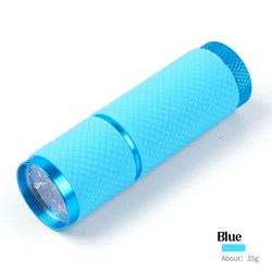 Compact LED Flashlight Nail Dryer - Fast Drying UV Light (Blue)