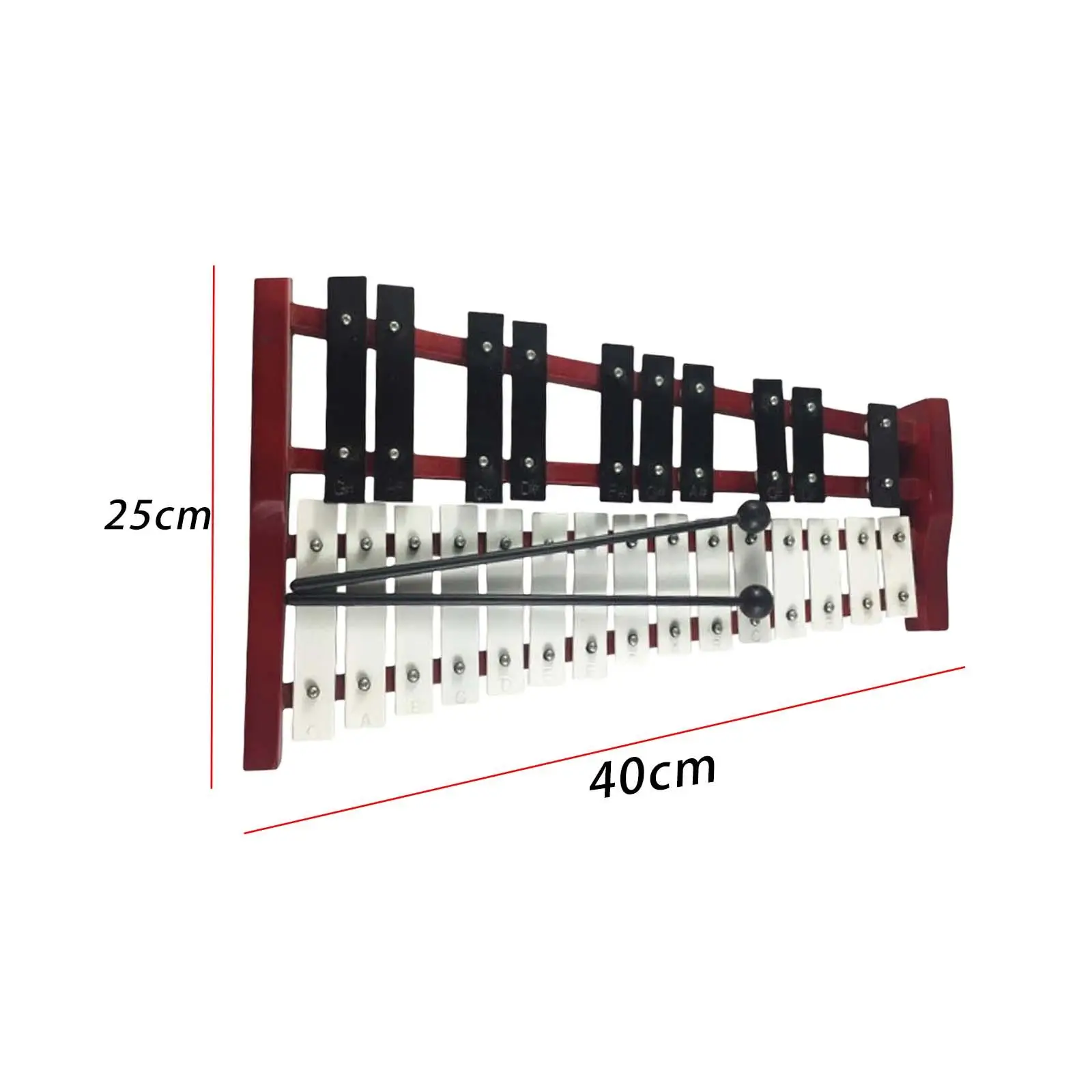 25 Note Glockenspiel Xylophone Easily Carry Educational Percussion Exquisite