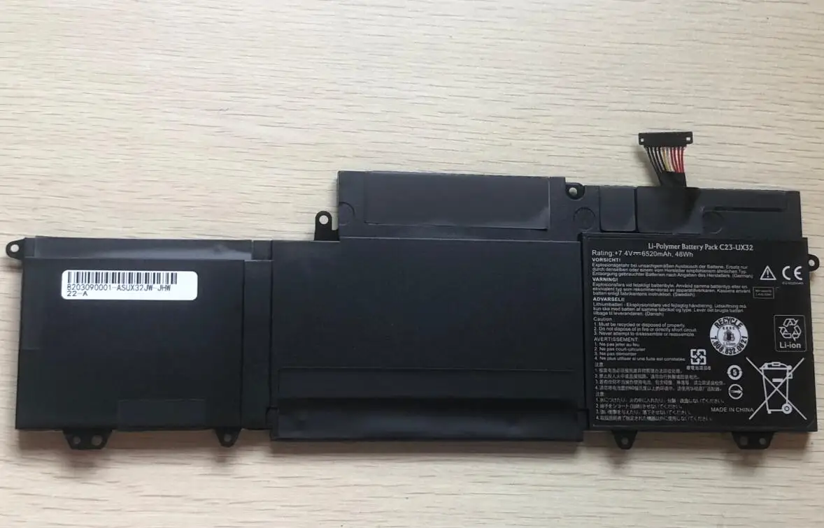 Bateria do Portátil para Asus Zenbook Ux32 Ux32v Ux32a Ux32vd Vivobook U38n U38n-c4004h 7.4v 6520mah Novo C23-ux32 - Imagem 6