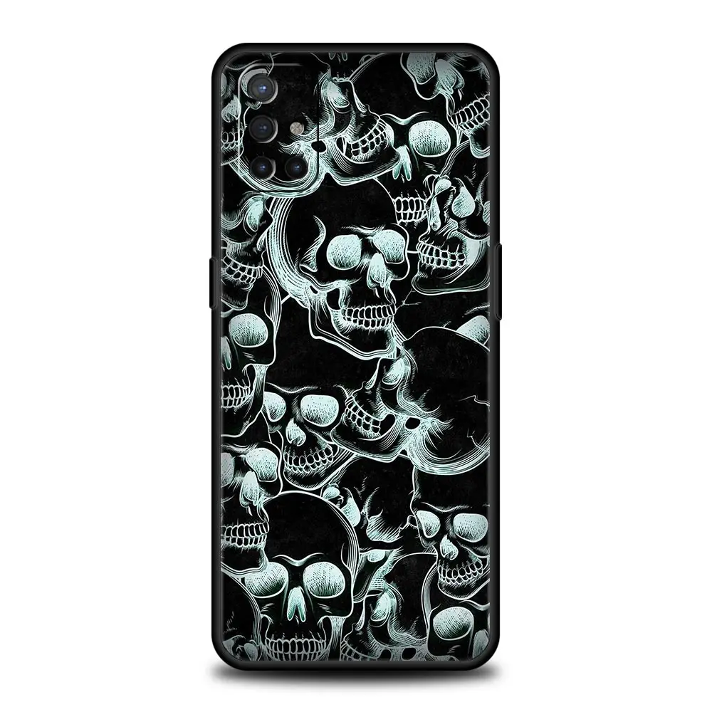 Soft TPU Terror Black Skull Design Phone Case