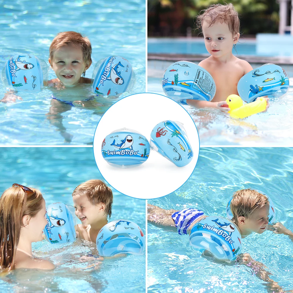 Swimbobo Summer Swim Adult Kids Boys And Girl Safe PVC Material Arm Float Armbands Inflatable Swimming Ring Water 5