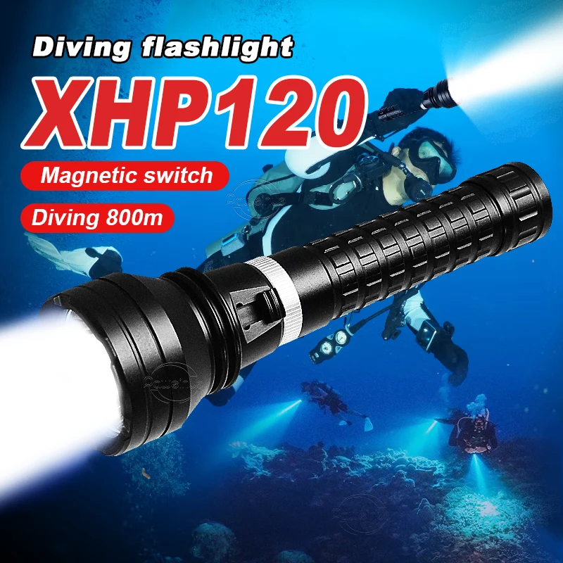 Scuba Diving Light 26650 Battery Led Flashlight Diving 26650 2023