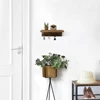 Rustic Wood Key Holder For Wall Farmhouse Wall Shelf Wall Mounted Home Decor Wall Floating Shelf with 4 Hooks 3