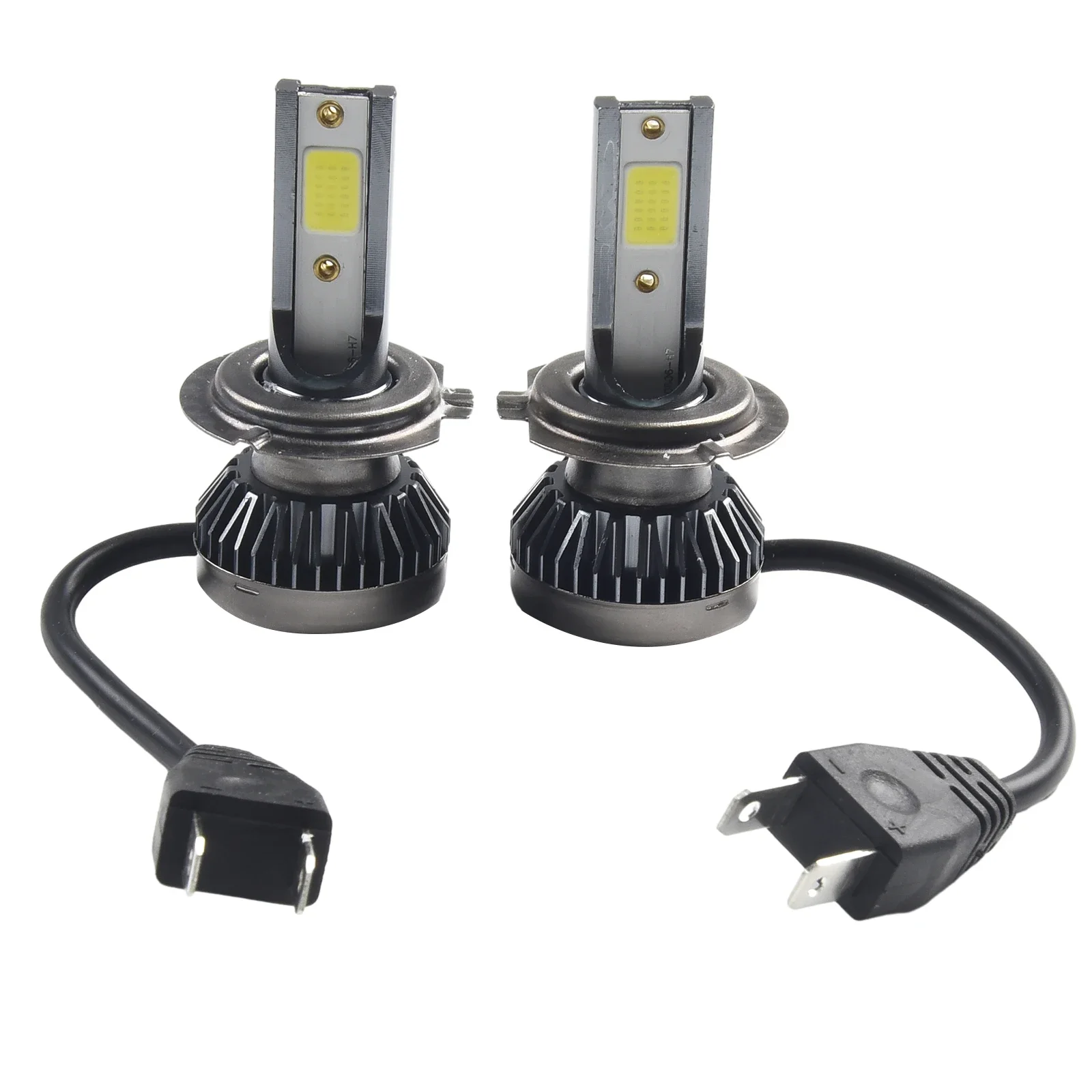 전조등 전구 범용 깜박임 방지 헤드라이트, 방수 화이트 캔버스 DC 9V-32V 오류 없음 하이 로우 빔 키트 LED 110W