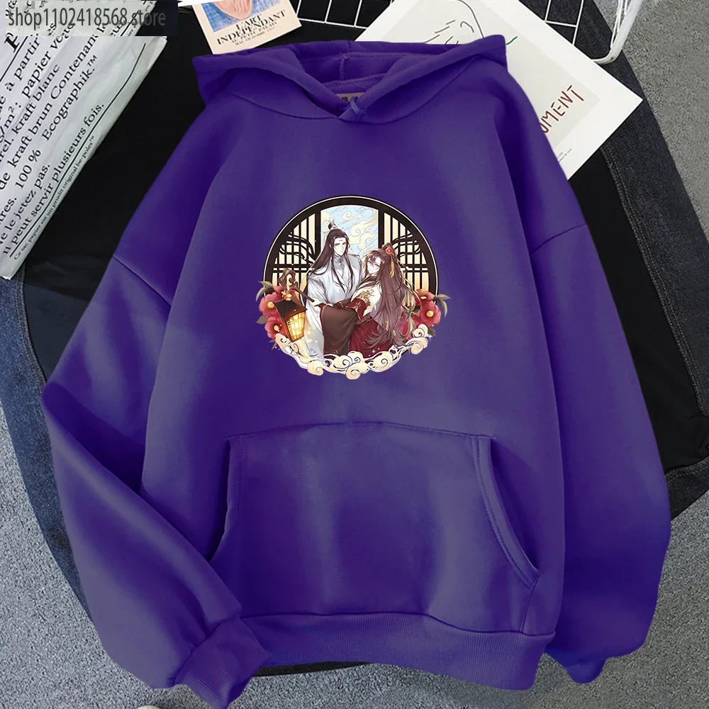 MDZS Anime Hoodie Cartoon Mo Dao Zu Shi Sweatshirt Wei Wuxian Lan Wangji Hoodies Women Print Clothes Kawaii Casual Girl Sudadera