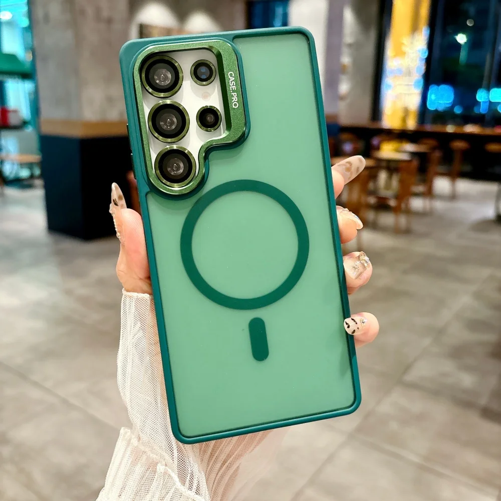 Ultra Flip-Up Lens Holder Phone Case with Magnetic Cover and Glass Lens Film
