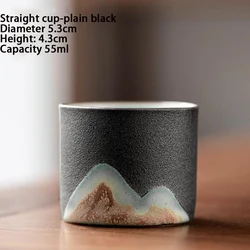 Vintage Ceramic Coffee and Tea Cup with Wooden Handle - Handmade Gift Edition (05)