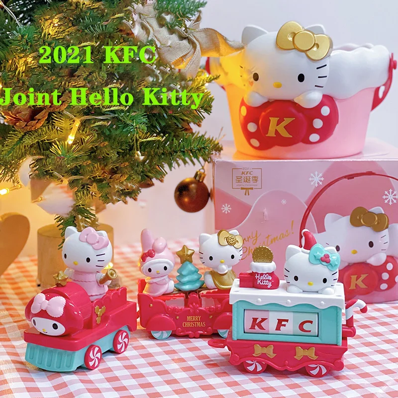 

2021 Kawaii KFC шарнирные аксессуары Sanrio мультфильм Kitty My Melody Cinnamonroll корзина для хранения Милая красота спальня настольное хранилище