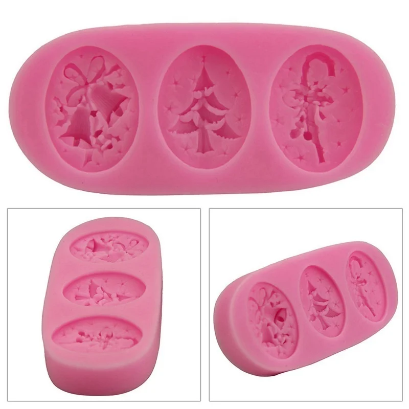 Christmas Tree Shape Silicone Fondant Cake Mold Soap Chocolate Candy Decorating Moulds Fashion Baking Accessorie Supplies
