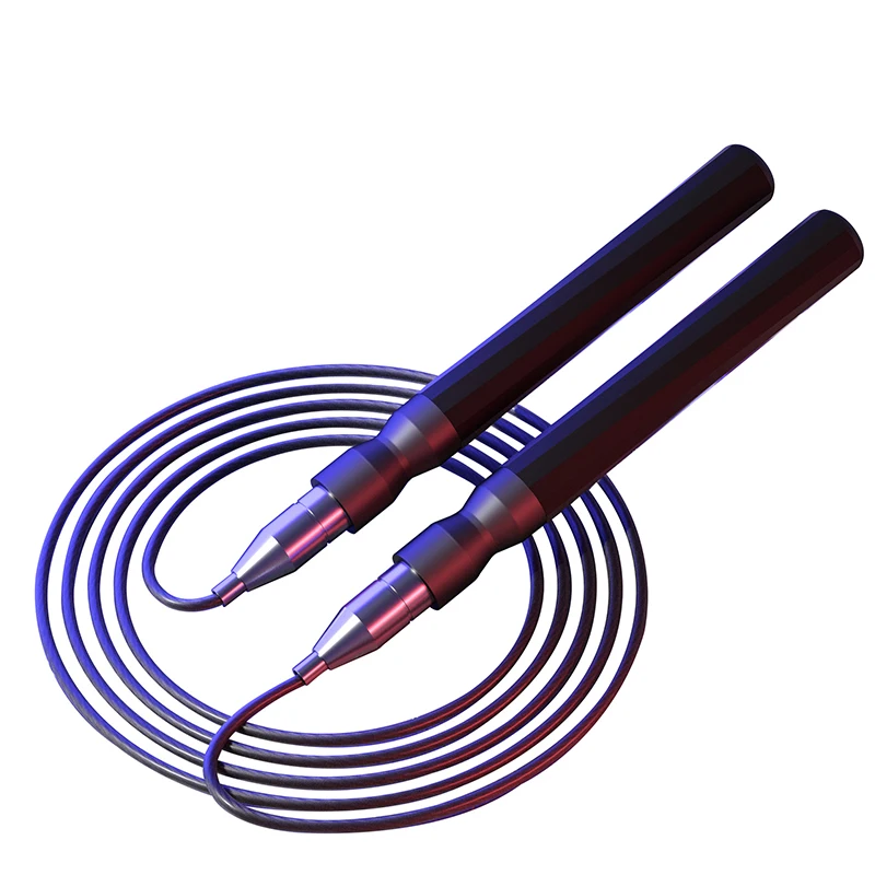 Jump Rope, Tangle-Free Rapid Speed Jumping Rope Cable with Ball Bearings for Women, Men, and Kids, Adjustable Steel Jump Rope