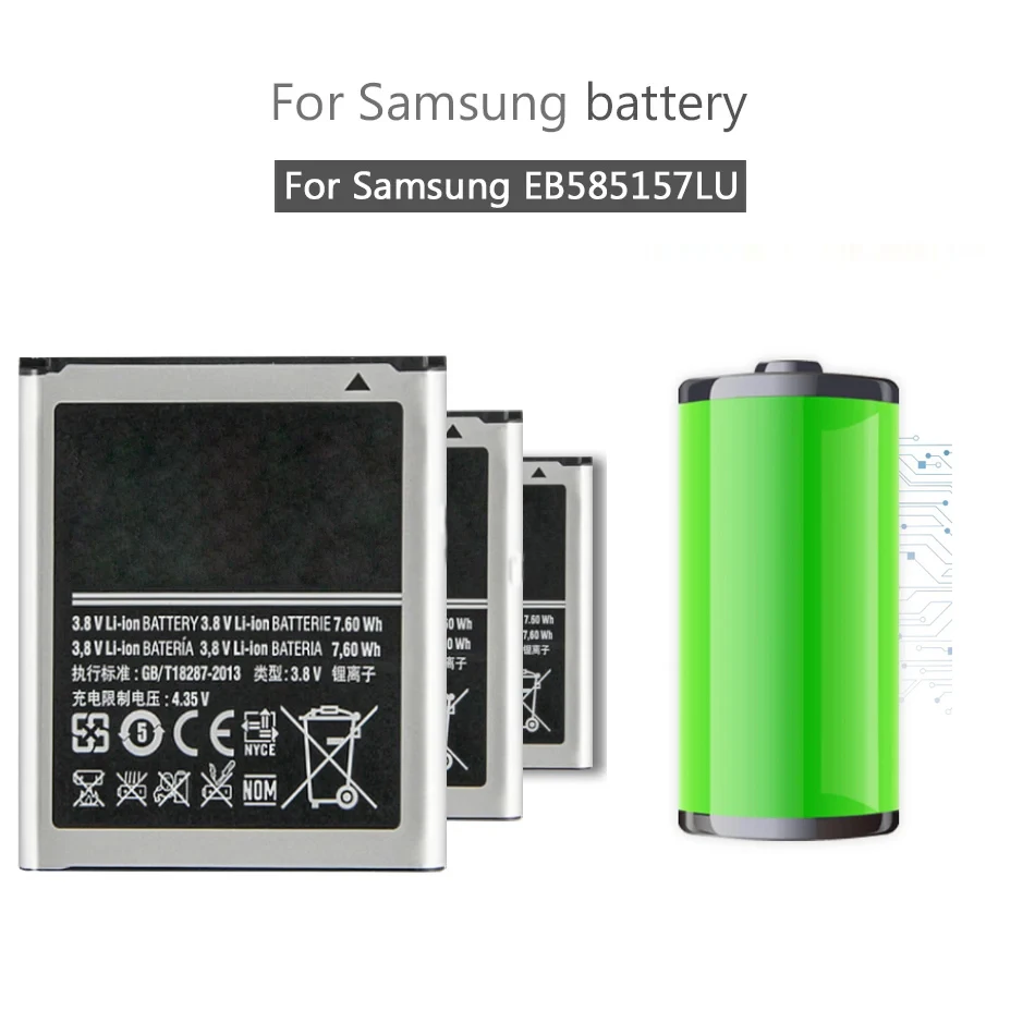 Eb585157Lu 2000Mah Batteria Per Samsung Galaxy Core 2 Core2 Duos I8520 I8530 I8552 I869 I8558 I8550 Telefono Bateria