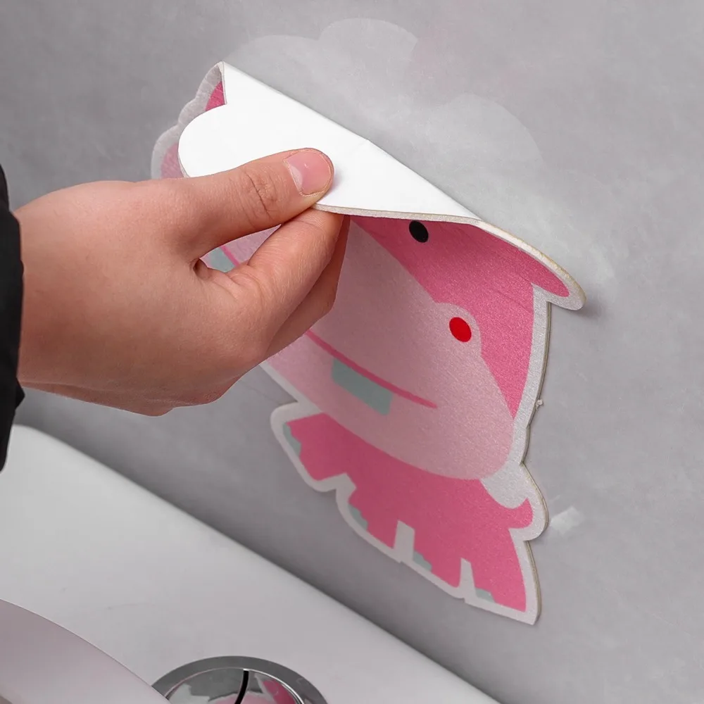 1/5PCS Toilet Deodorant Sticker Cartoon Animal Felt Flower Fragrance Sticker Bathroom Toilet Sink Odor Removal Decorative Poster