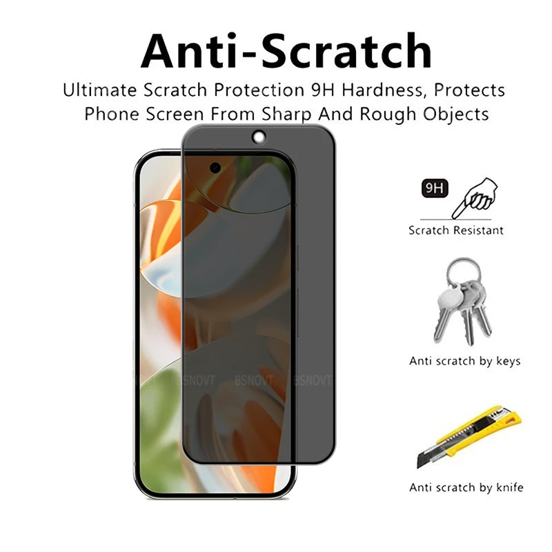 6-in-1 Anti-Spy Privacy Glass Screen Protector