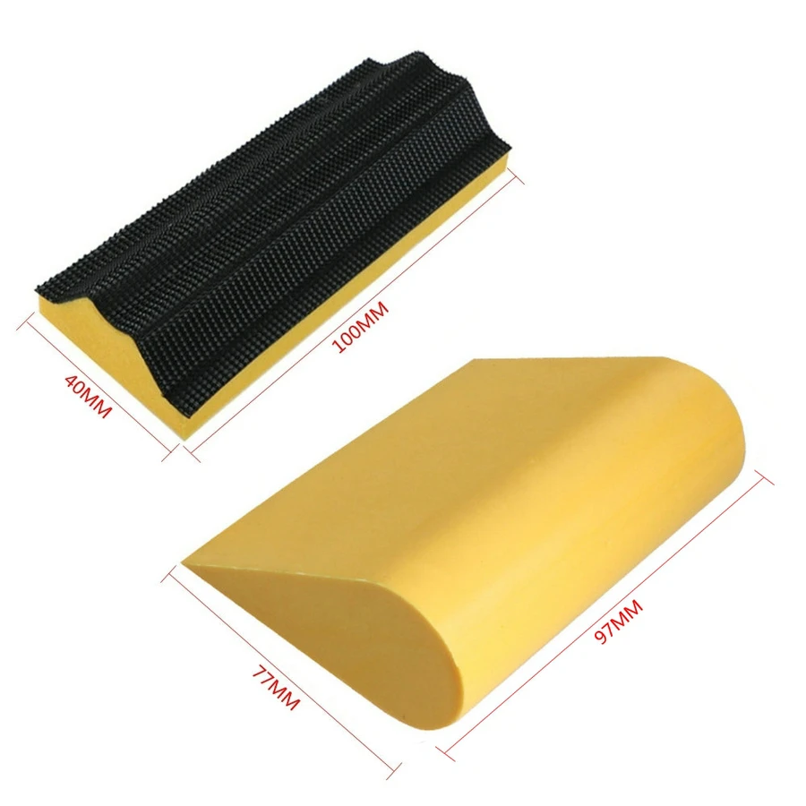 16PCS/Set Hand Sanding Block Set 40X100MM Hook And Loop Assorted Shaped Sanding Disc Holder Grinding Sponge Abrasive Tool