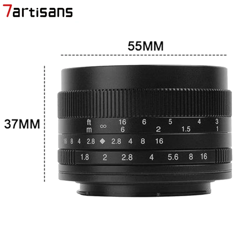 7artisans 50mm F1.8 APS-C Large Aperture Portrait Prime Lens For Sony E Fuji X C