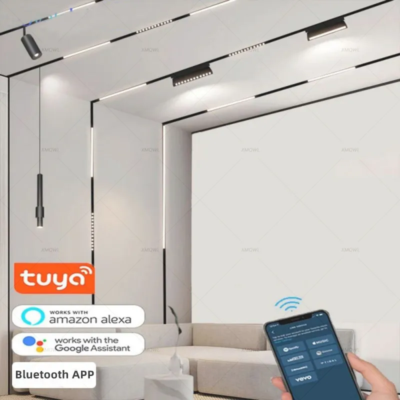 Description Picture 2 of itemSmart Magnetic Track Rail Light System Modern Flexible Fixture LED Spotlight DC48V Ceiling Indoor Light Smart Home Lamp Living