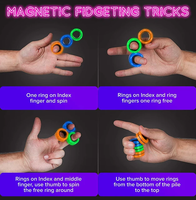Fin-Gears Fingears Magnetic Rings Set of 3 - Fidget Toy, Great India | Ubuy